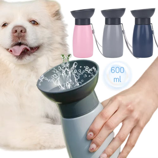 600Ml Portable Dog Water Bottle Large Dogs Cats High Capacity Fountain Water Bowl Outdoor Dog Drinking Cup Pet Water Dispenser