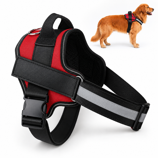 Personalized No-Pull Dog Harness – Reflective & Breathable with Custom Patch