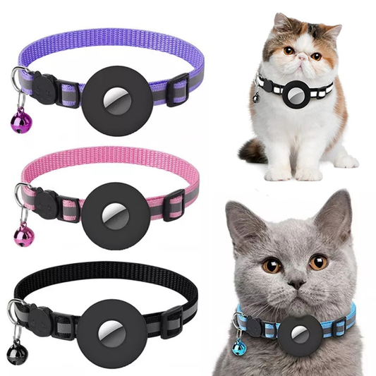 Reflective AirTag Collar - Waterproof Holder for Dogs & Cats
