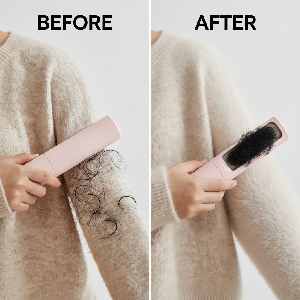 Rotating Cylinder Sticker Roller Electrostatic Brush Hair Removal Artifact Pet Hair Removal Brush Clothes Sticky Brush Hair Remover